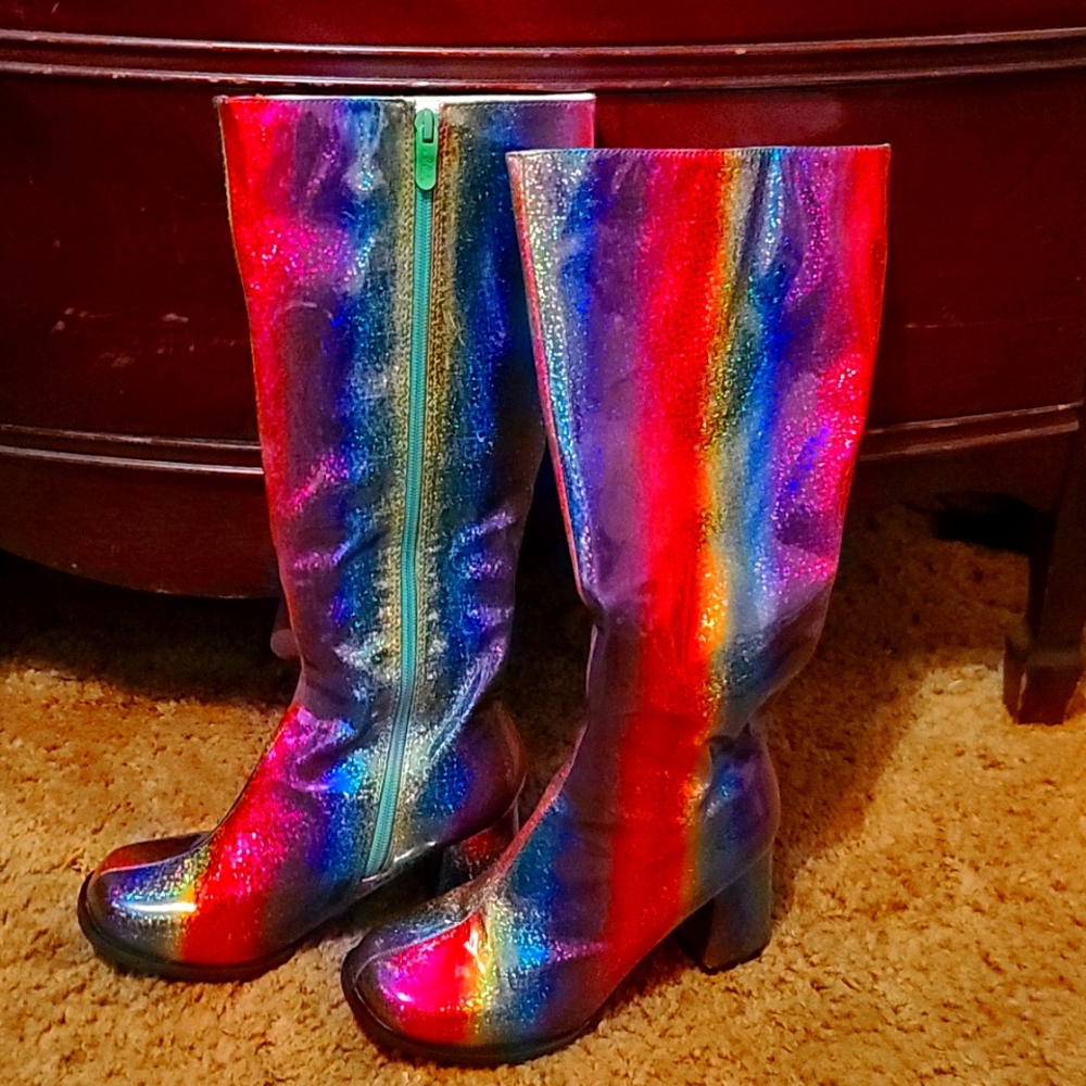 Rainbow Go Go Boots